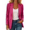 Women's Long Sleeve Button Front Lapel Jacket