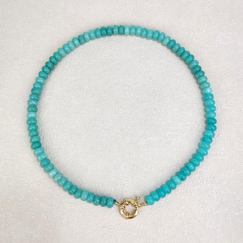 Women's Summer Crystal Rainbow Abacus Bead Necklace