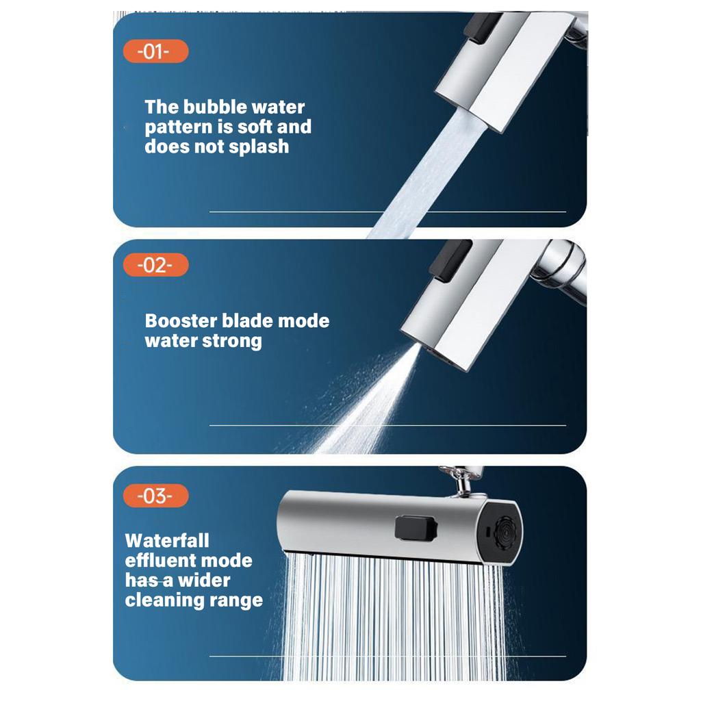 Multiple Angles Adjustable Speed Foamer Bathroom Faucet Attachment with 360 Rotation for Diverse Liquid Applications