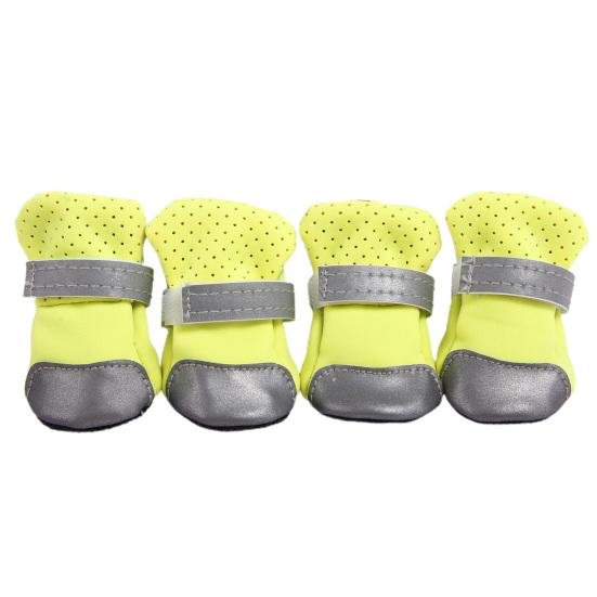 4Pcs Reflective Dog Puppy Shoes Pomeranian Teddy Bichon Soft-soled Pet Boots