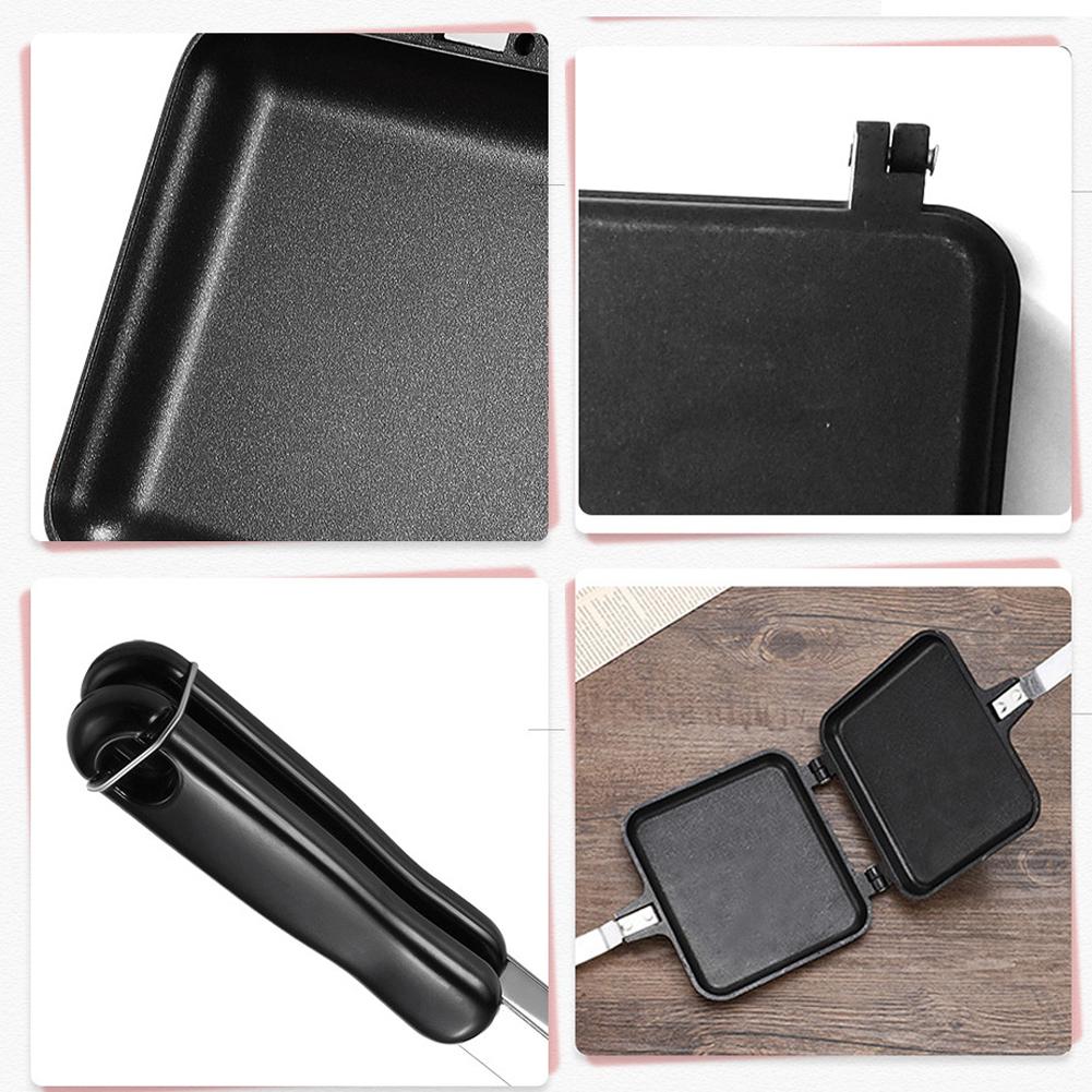 Sandwich Griddle Bread Toast Pan Home Household Kitchen Baking Multipurpose Tool Breakfast Maker DIY Sandwich Waffle Pancake Utility Tool Easy