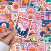 50-Pack Creative Travel Cartoon Stickers for Journals and DIY Phone Cases