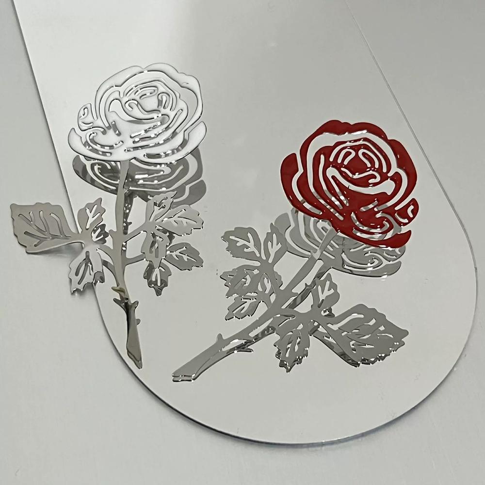 Retro Rose Hollowed-Out Earrings Fashionable Elegant And Romantic Girl's Colored Enamel Earrings a Birthday Gift for a Friend