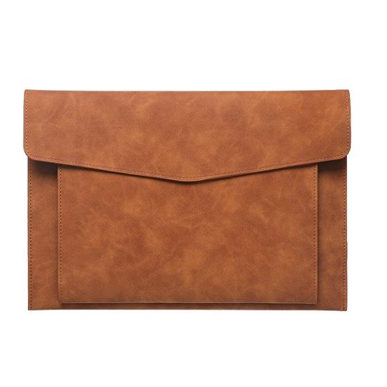 Document Bag A4 Envelope Folder Soft Faux Leather File Folder with Pen Insert