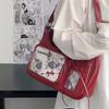 326Crossbody taška Dámská Japonský designér Preppy Kabelka Peněženka Y2k Harajuku Taška přes rameno Dámská Korejská Průhledná Ita taška Školní