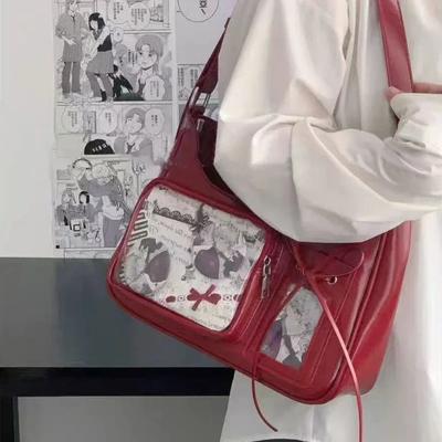 326Crossbody Bag Female Japanese Designer Preppy Handbag Purse Y2k Harajuku Shoulder Bag Women Korean Transparent Ita Bag School