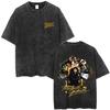 Camiseta Merch Vintage Lavada Portada de Álbum del Cantante Michael Jackson para Hombre Camisetas Retro Góticas de Rock Camisetas para Hombre de Manga Corta Oversize