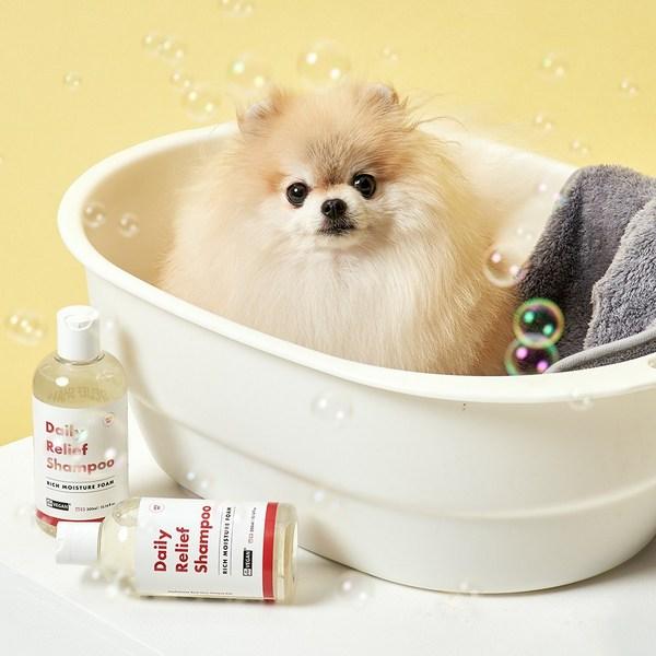 Jayu Pet Daily Relief Shampoo 300ml Dog Cat Vegan Natural Shampoo Recommended Rinse Conditioner All-in-One, 1 Piece, Korean Pet Shampoo