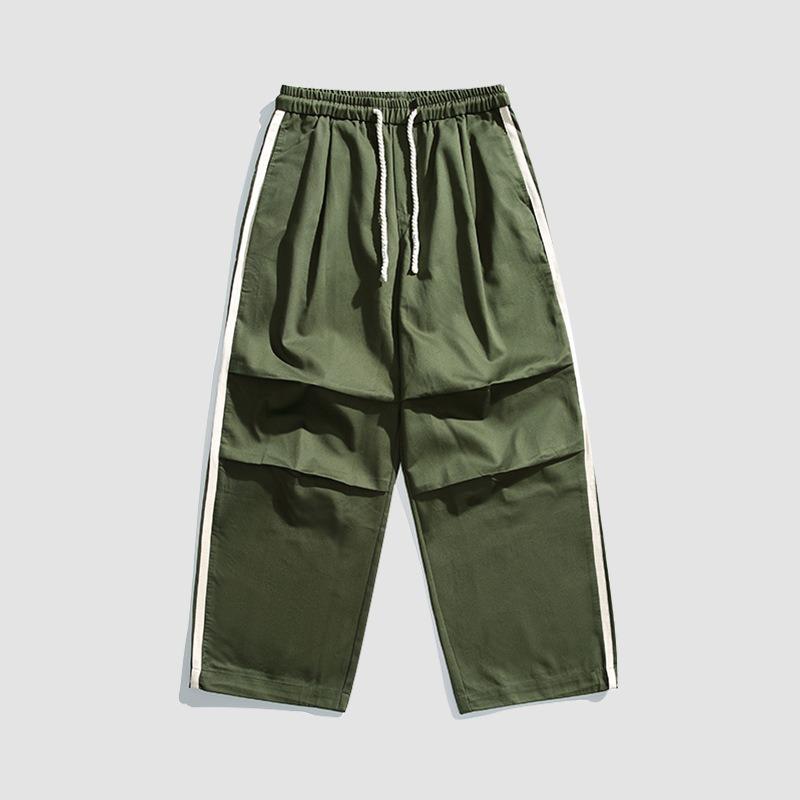 

Men s casual pants loose wide-leg pants outdoor sports trousers trendy brand high-end men s pants casual men s high-end men s clothing XXL зелёный