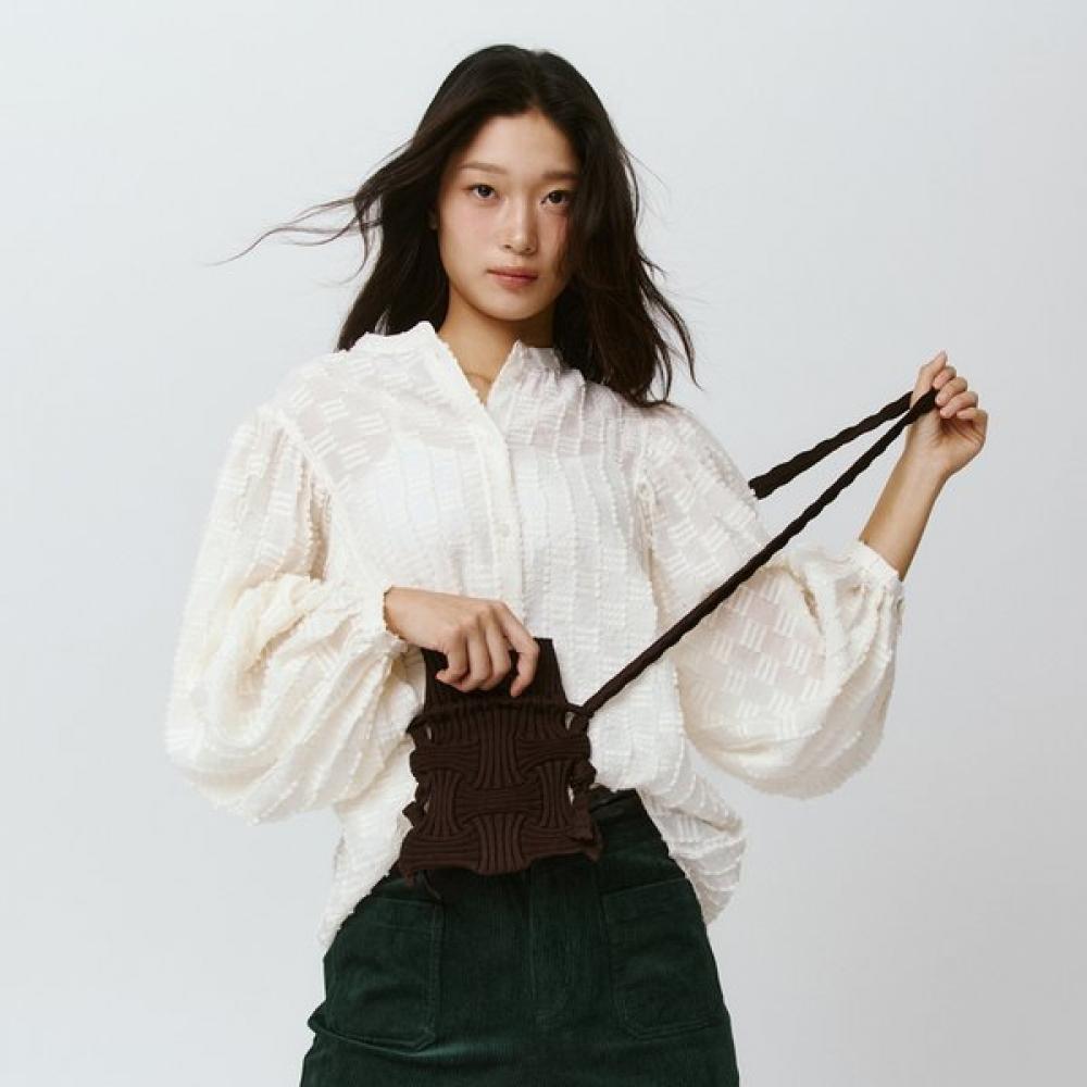 Pleatsmama Mini Crossbow Bag Deep Brown