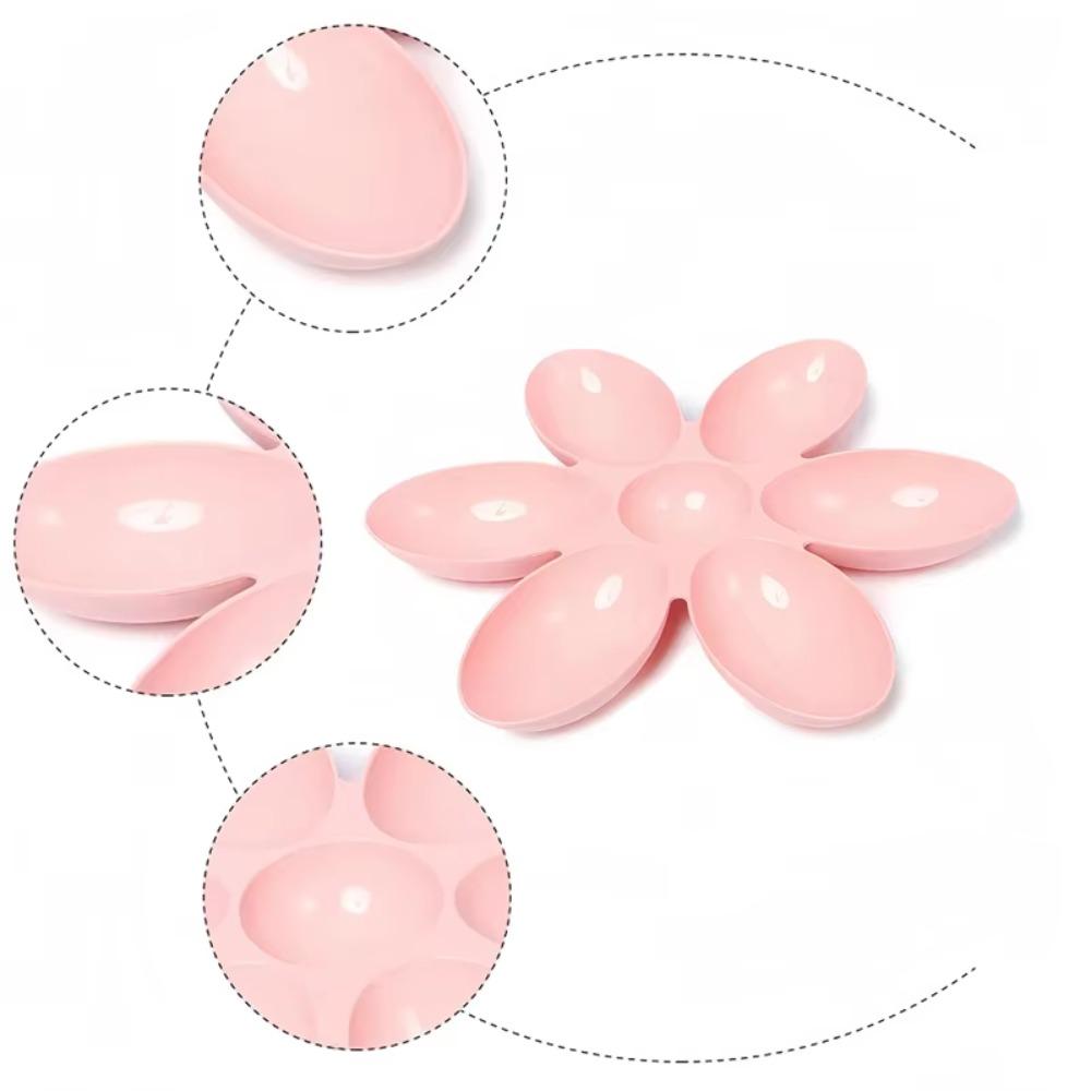 6-Petal Flower Pet Food Bowl Plastic Pet Bowl Upgrade Feeding Dish Cat Dog