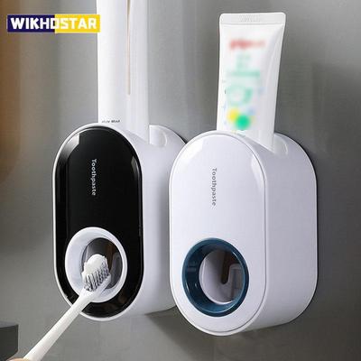 Set di accessori per il bagno Dispenser automatico di dentifricio Montaggio a parete Spremi dentifricio Supporto per dentifricio antipolvere