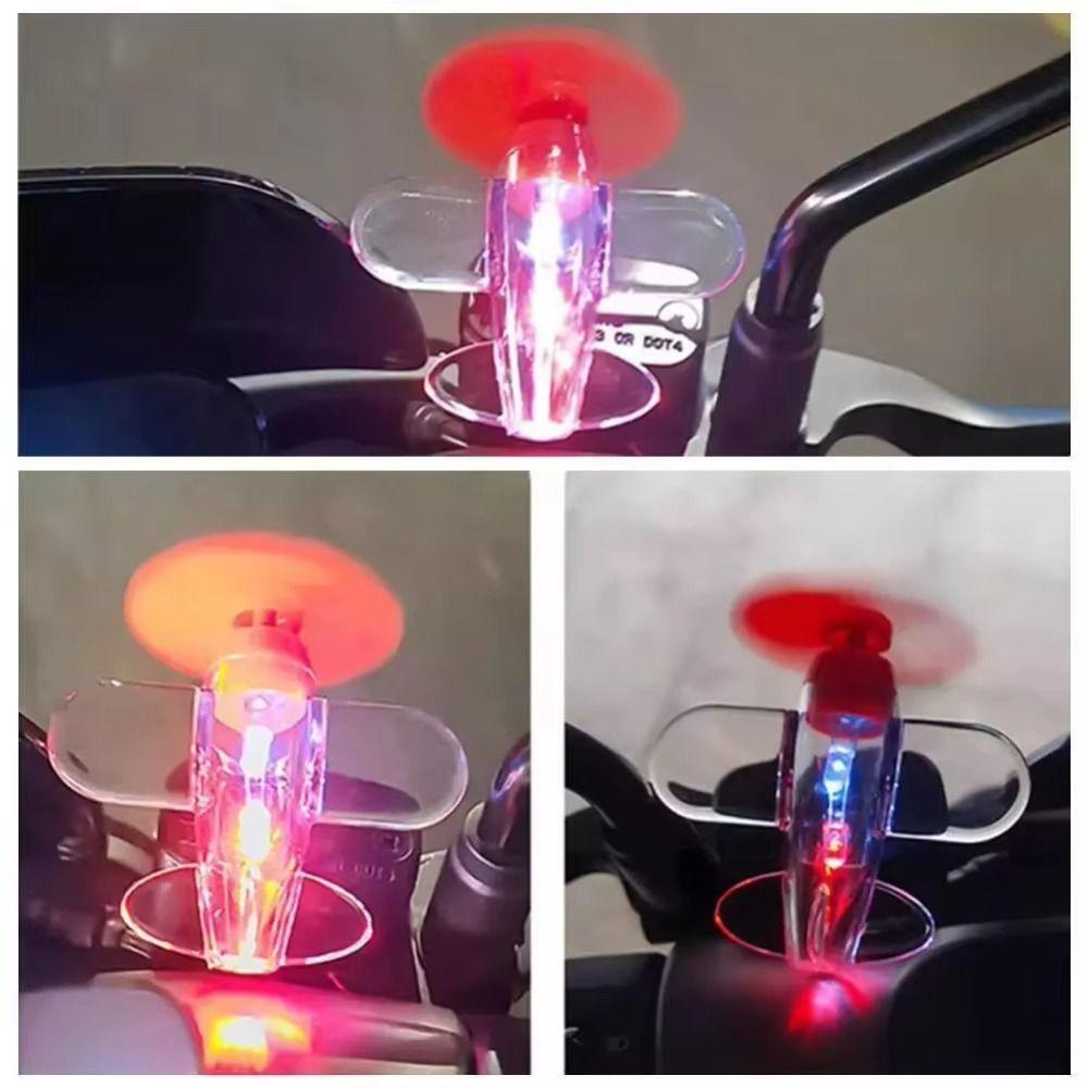 LED Light Wind Power Generation Airplane Helmet Decorative Airplane  Electric Vehicle Motorcycles