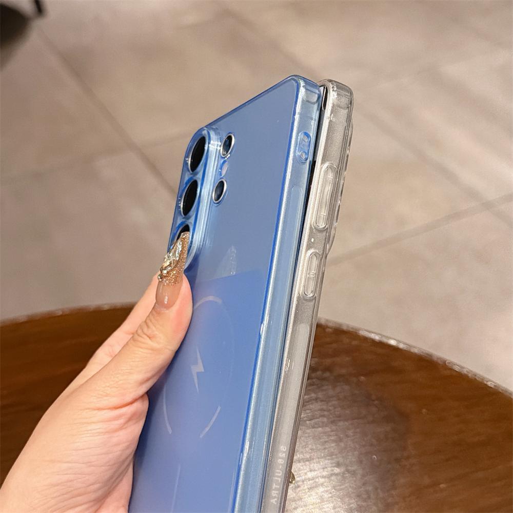 Transparent TPU Ultra Thin Soft Case For Samsung Galaxy S26 Ultra S25 S24 Plus S25FE For Magsafe Shockproof Magnetic Clear Cover
