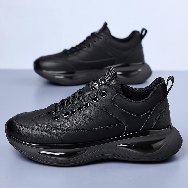 New High Quality Men Genuine Leather Shoes Men Casual Business Oxford Shoes Fashion Designer Flat Black Sneaker Men Shoes Warm