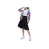 FILA Heritage Series Fashion Solid Color Loose High Waist Straight Woven Casual Skirt Women skirts Black F11W328306F-BK