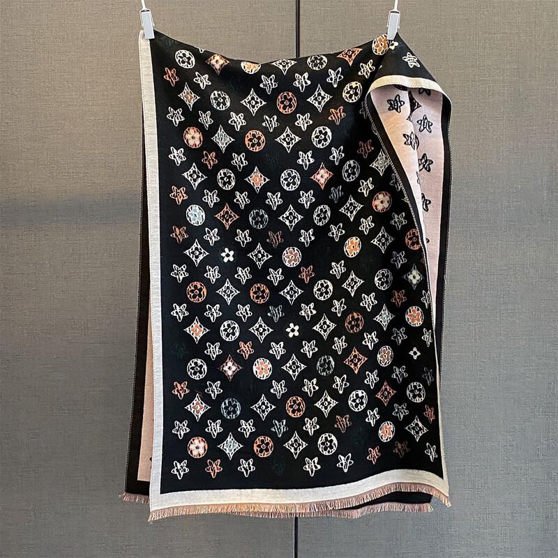 

Women s Faux Cashmere Floral Scarf M