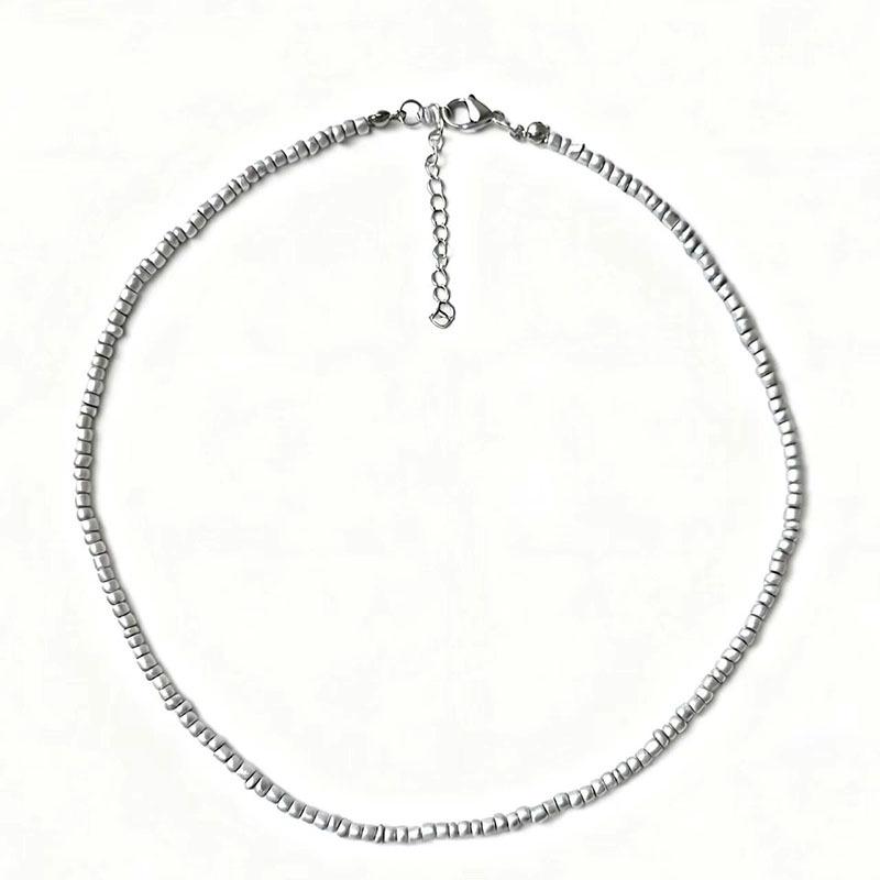 Colier Claviculă Colorat cu Mărgele – Lanț Scurt Handmade pentru Fete