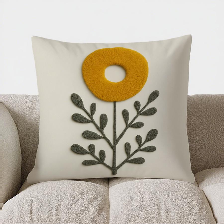 Home Decor Vibrant Floral Pattern Throw Pillow Cover Pattern Cushion Cover Suitable For Sofa Bedroom Car Pillow Cover