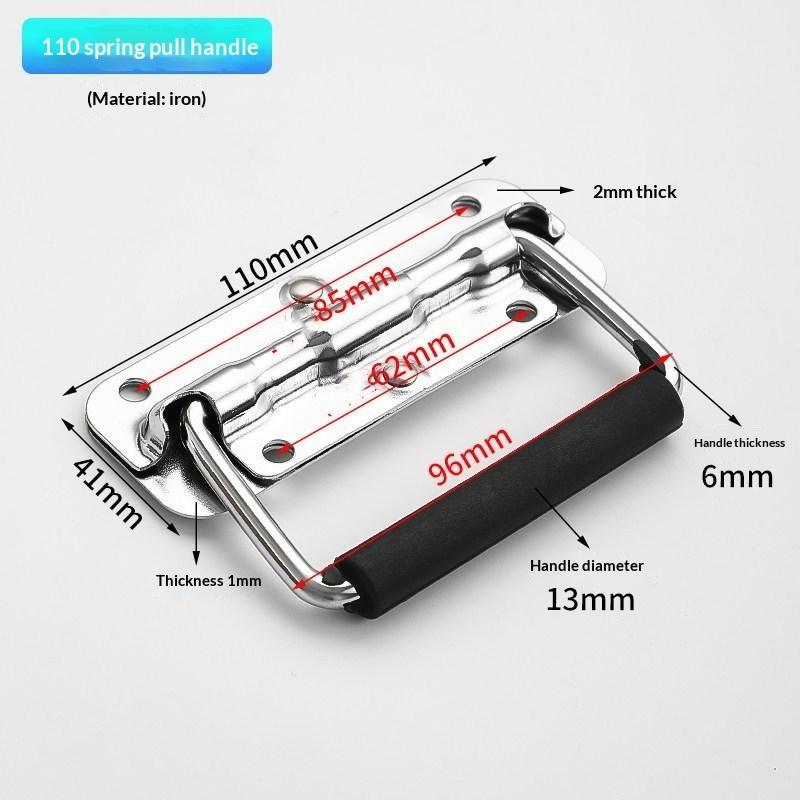 1Pcs Stainless Steel Knobs Spring Handle Prop Luggage Accessory Hardware Handle Movable Handle Industrial Handle Tool Box Handle