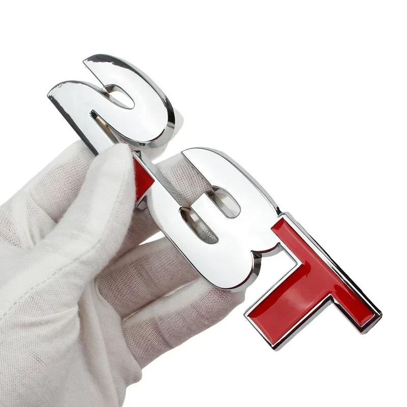 AAANT1 Metal 2.3T Badge Rear Trunk Sticker Car Body Refitting Emblem for Ford Mustang Fiesta Focus Mondeo Kuga Ranger F150 GT Decor