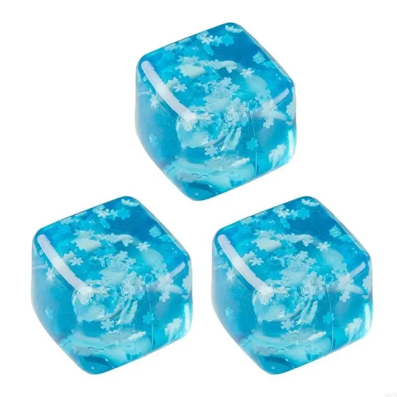 Cubetti di Ghiaccio Fiocco di Neve Squishy, Lento Ritorno, Giocattolo Sensoriale Fidget, Cubetti di Ghiaccio Morbidi, Sollievo dallo Stress, Giocattolo da Spremere, Esercizio per le Mani, Strumento Calmante