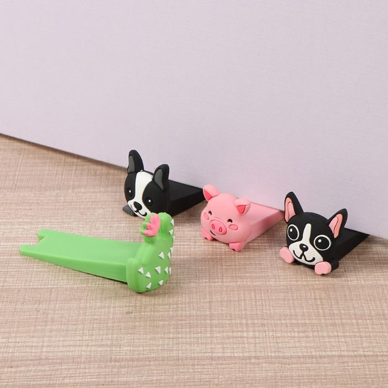 Cartoon Animal PVC Door Stopper, Anti‑Slip & Anti‑Pinch Decorative Door Holder