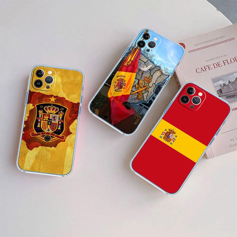 Spain Flag Transparent Phone Case for Motorola Moto E22I E22S E22 E32 E40 E7 E7I G Plus Power Play Stylus G22 G14