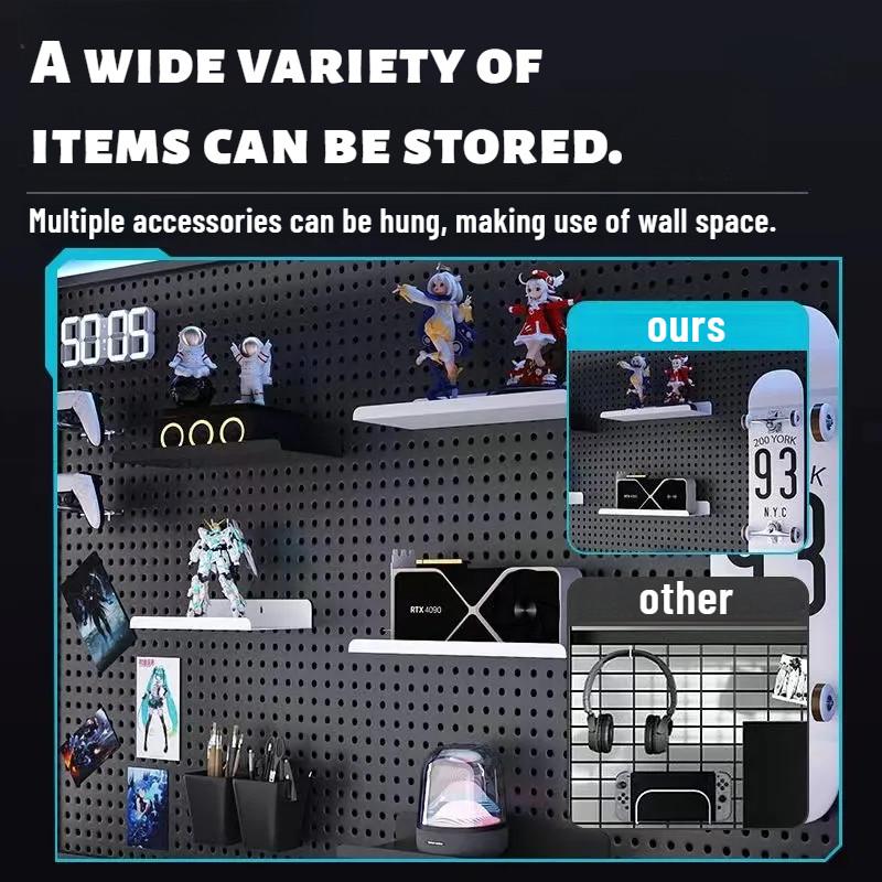 Magnetic Attraction Metal Pegboard Large Size Wall Pegboard Hole Board Thickened Hook Peg Board Storage Rack