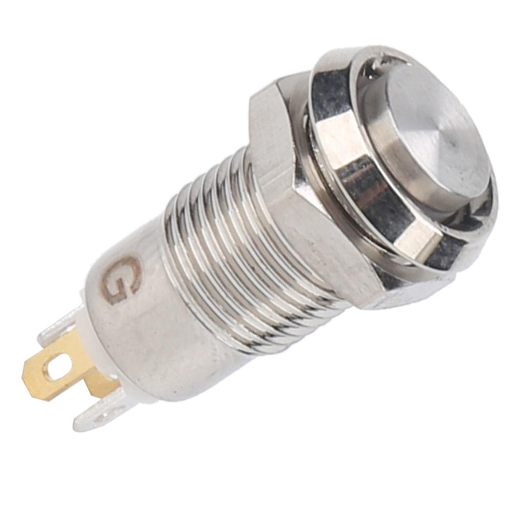 8mm Push Button Switch IP65 Waterproof Stainless Steel Push Button Start Switch 3VWhite