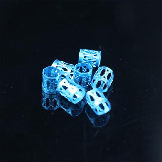 100Pcs Fashion Solid Color Aluminum Women Braiding Hair Rings Clip Decoration