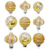Festive Elegant Christmas Ball Ornaments Pack Of 9 8cm Multiple Colors