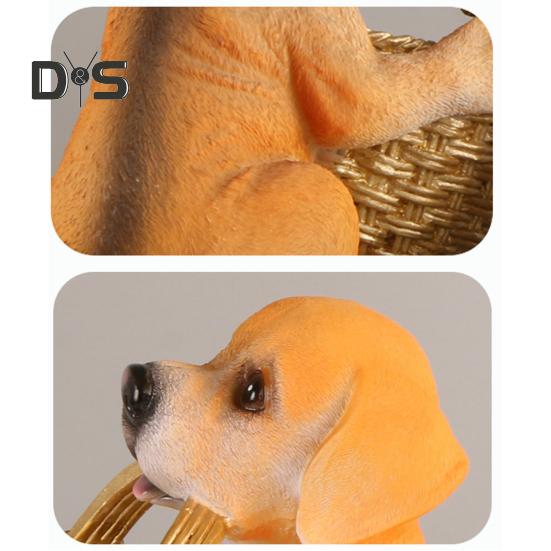 Yavru Köpek Anahtar Tepsisi Reçine Mini Saklama Sepeti Köpek Süsleme Saklama Kabı Giriş Masası Ev Ofis Dekoru için Anahtar Tutucu