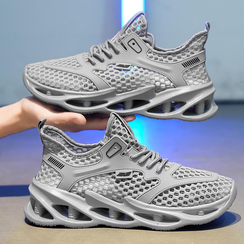 Pantofi sport cu plasă mare țesută zburătoare, noi de vară 2024, pantofi sport casual respirabili, populari pantofi de alergare pentru bărbați