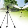 Lawn Metal Base Tripod Sprinkler Head Leakproof Design 3/4in Hose Fitting Customizable Sprayed Patterns Outdoor Watering