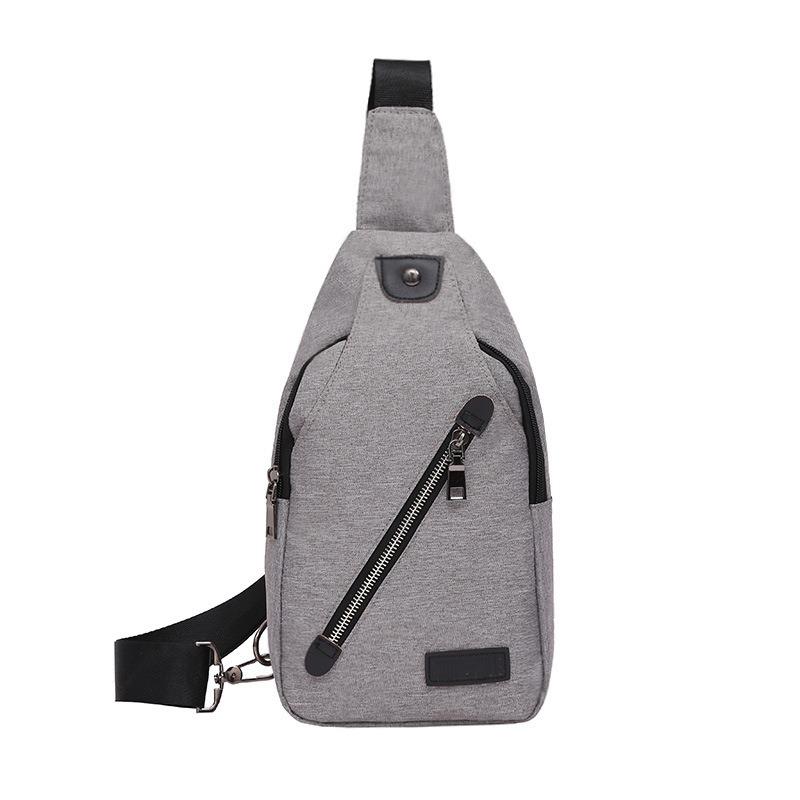 New men's breast bag, casual nylon sports breast bag, multi-functional anti-theft shoulder bag, fashionable messenger bag.