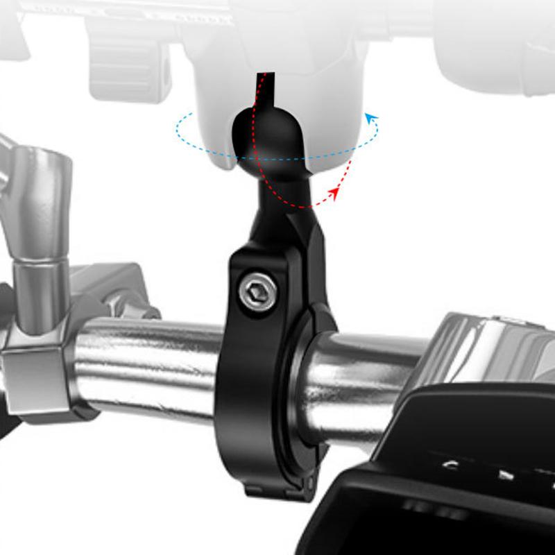 Motorcycle Bicycle Handlebar Ram Mount Support Camera Base with 1 Inch 25mm Ball Head for 0.87"~1.26" Diameter Round Railing