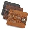 Men's Crocodile Pattern Magnetic Buckle Wallet: Short Style, Large Capacity, Multifunctional Business Fashion