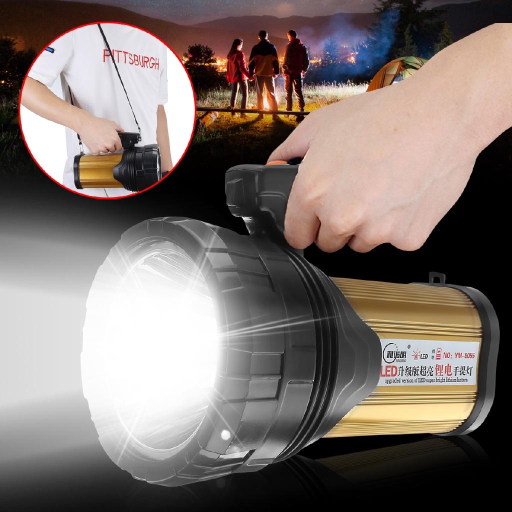 USB Handheld LED Searchlight High Power Super Bright Outdoor Portable Spotlight Lantern Rechargeable Flashlight 120W
