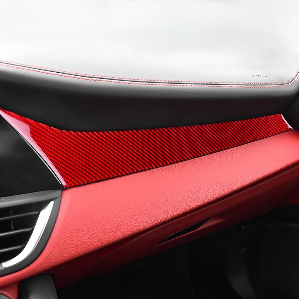 Carbon Fiber Modified For Alfa Romeo Giulia 15-25 Car Center Console Dashboard Co-pilot Panel Trim Stickers Interior Accessories