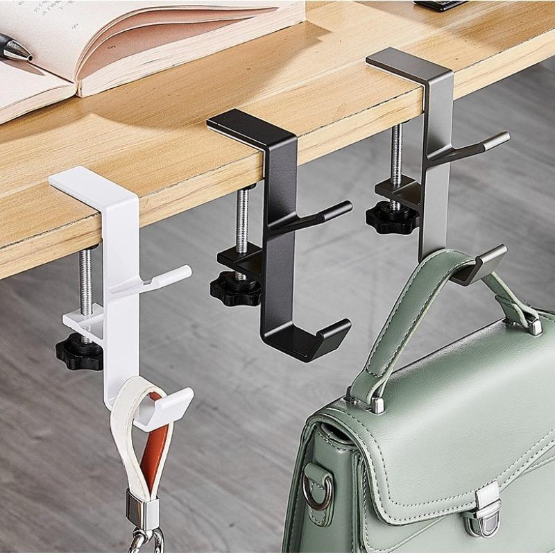 1pc Adjustable Desk Edge Hook Without Punching Office Desktop Edge Hanging Bag Hook Student Backpack Headphone Hanging Hook