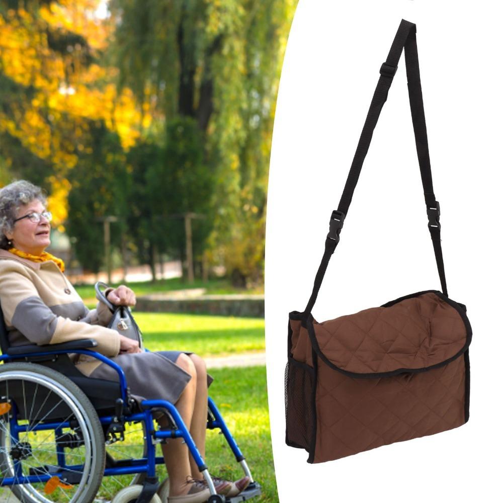 

Durable Wheelchair Back Pouch Quilted Cotton Wheelchair Hanging Bag Manual Wheelchairs