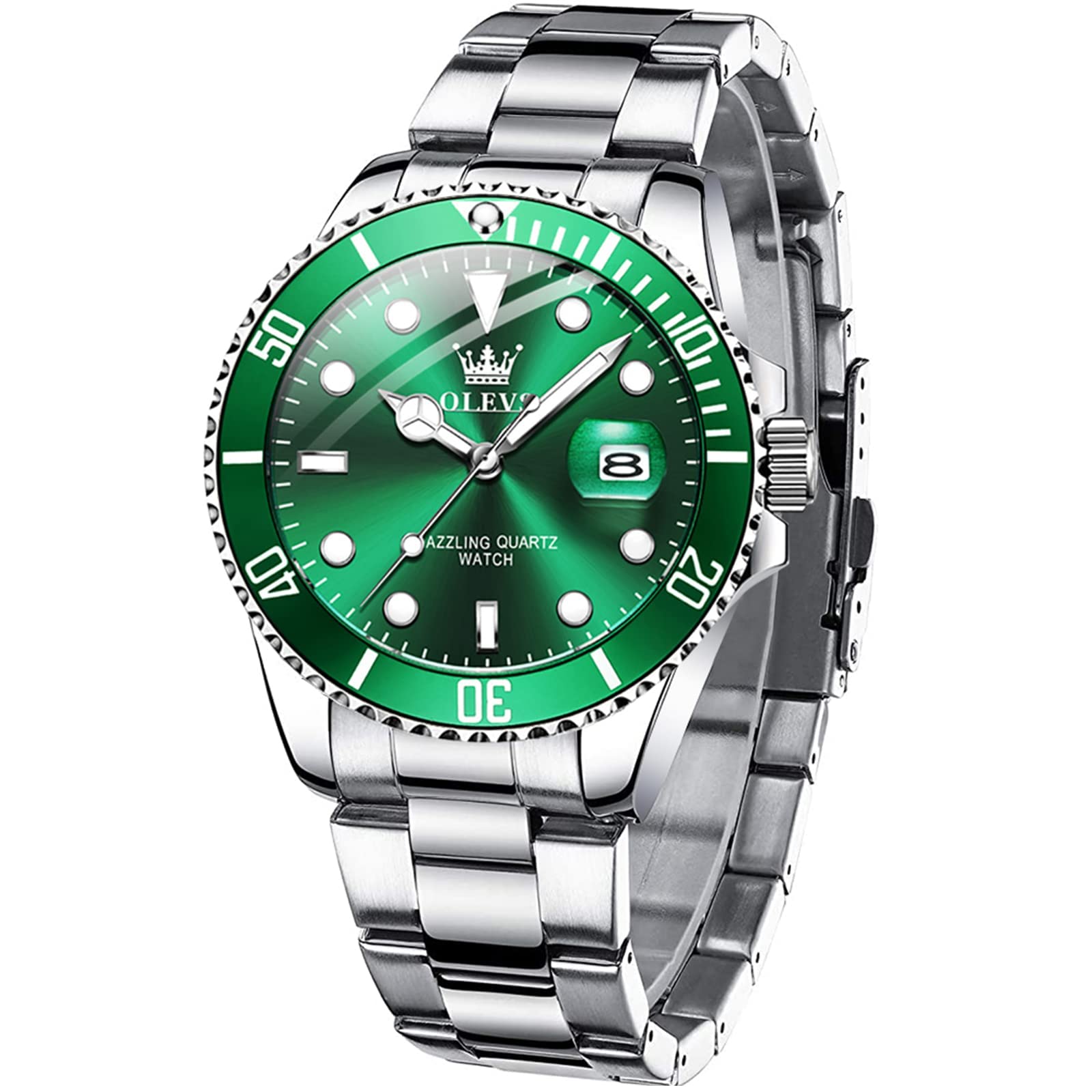 

OLEVS Men s Wristwatch, Business Brand, Metal Band, Stainless Steel Band, Analog Display, Stylish Casual Watch for Men, Father s Day Gift