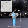 Natural Stone Angel Hexagonal Crystal Pendant - European-American Style
