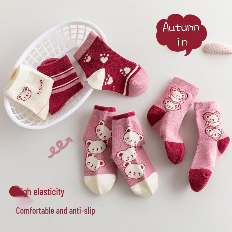 Autumn & Winter Cotton Socks for Kids 6-12 Years - Unisex Boys' & Girls' Collection