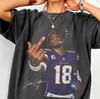 Justin Jefferson Vintage Minnesota Football Bier Grafik T-Shirt Retro Spieltag