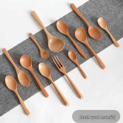 Ιαπωνικό Οξυά Ξύλο Μακριά Λαβή Κουτάλι για Καφέ, Ρύζι και Σούπα