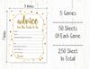 Inkdotpot Gold Confetti Theme Bachelorette Party Games Set Bundle of 5 (Activities for 50 Guests) Fun Bridal Shower Games Set