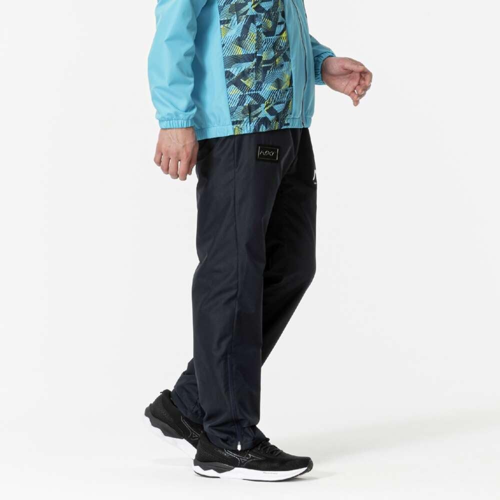 Mizuno Breath Thermo Training Warmer Deep Size M N-XT Pants, Moisture-Wicking, Water-Repellent, Windproof, 32JFB740, Navy,