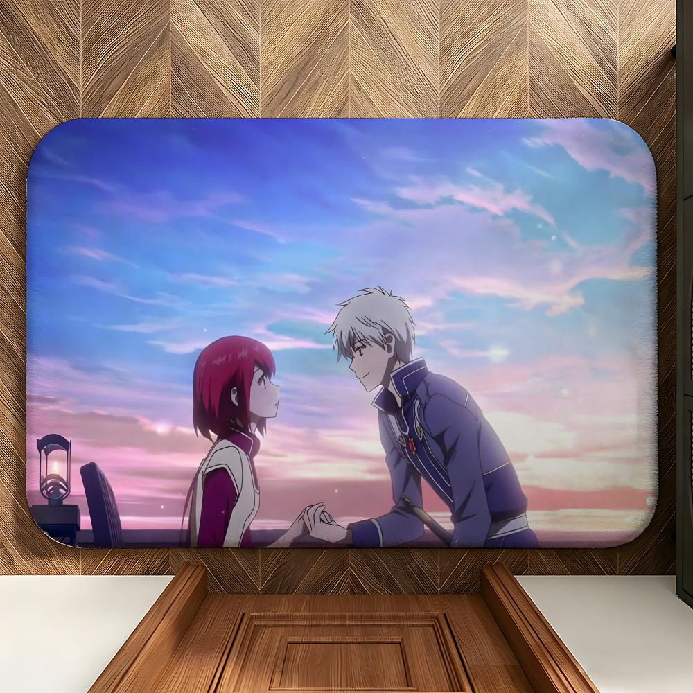 Anime A-Akagami Floor Mat Soft Flannel Floor Mat Suitable for Entryways, Living Rooms, Bedrooms, and Bathrooms